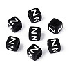 Initial Acrylic Horizontal Hole Beads OACR-ZX006-35Z-1