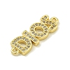 Rack Plating Brass Pave Clear Cubic Zirconia DIOS Links X-KK-U029-17G-2