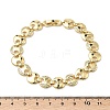 Clear Cubic Zirconia Flat Round Link Chains Bracelet BJEW-G773-06G-5