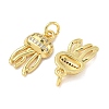 Brass Micro Pave Cubic Zirconia Pendants KK-I355-01G-01-2