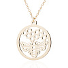 304 Stainless Steel Ring with Bee & Honeycomb Cutout Pendant Necklaces for Women WGD6CCF-01-2