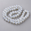 Electroplate Glass Beads Strands EGLA-T020-10-C04-2