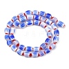 Handmade Millefiori Glass Oval Beads Strands LK-Z001-02B-06-3