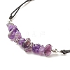 Natural Amethyst Chips Braided Bead Bracelet BJEW-JB08019-09-4