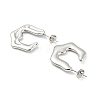 304 Stainless Steel Twist Ring Stud Earrings EJEW-I290-01P-2
