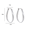 925 Silver Mobius Loop Earrings HX4365-1