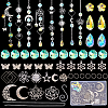 DIY Stainless Steel Glass Sun Moon Hanging Suncatcher Making Kits DIY-SC0031-25-1