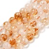 Heated Natural Citrine Beads Strands G-A262-A01-6mm-2