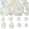 32Pcs 8 Styles UV Plating Opaque Acrylic Beads OACR-CJ0002-77-1