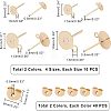304 Stainless Steel Stud Earring Findings STAS-UN0015-23-4