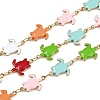 304 Stainless Steel Enamel Turtle Link Chains CHS-F023-01F-G-1