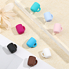 CHGCRAFT 16Pcs 8 Colors Food Grade Eco-Friendly Silicone Focal Beads SIL-CA0001-83-5