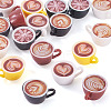 24Pcs 6 Colors Resin Coffee Cup Model Ornaments AJEW-TA0002-82-3