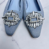 WADORN 6Pcs 3 Style Alloy Crystal Rhinestone Shoe Decorations FIND-WR0011-30-6