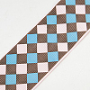Brown Color Grosgrain Gingham Ribbon for Hair Bows X-SRIB-E002-38mm-3-3