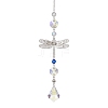 Glass Teardrop Hanging Suncatchers HJEW-JM04755-03-2