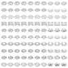 100Pcs 10 Styles Brass Bead Caps KK-PH0012-35S-1