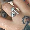Alloy Cuff Open Rings for Women WGDF1DA-01-4