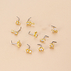 316L Surgical Stainless Steel Micro Pave Clear Cubic Zirconia L-Shaped Nose Rings WGD2F1E-17-2