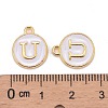 Golden Plated Alloy Charms LS-ENAM-S118-01U-3