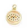 Brass Micro Pave Cubic Zirconia Pendants KK-C012-20G-2
