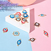 32Pcs 16 Styles Evil Eye Zinc Alloy Epoxy Resin Connector Charms ENAM-TA0001-33-6