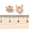 Brass with Cubic Zirconia Beads KK-B090-01G-01-3