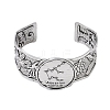 Constellation Alloy Open Cuff Bangles for Women Men LS-BJEW-C064-01AS-02-2