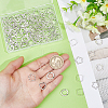 120Pcs 4 Styles Alloy Bead Frame FIND-UN0007-36-4