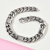 304 Stainless Steel Cuban Link Chain Bracelets for Women BJEW-G779-04B-P-1