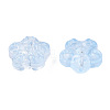 Transparent Spray Painted Glass Beads GLAA-N035-029-C02-3