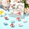 15Pcs 3 Colors Opaque Acrylic Beads SACR-YW0001-82-5
