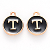 Golden Plated Alloy Charms LS-ENAM-S118-02T-1