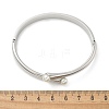 304 Stainless Steel Bangles with Plastic Imitation Pearl for Women BJEW-Z080-01P-5