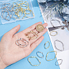   40Pcs 4 Style Alloy Linking Rings FIND-PH0005-73-5