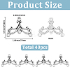 40Pcs Tibetan Style Alloy Chandelier Components FIND-SC0023-76-2