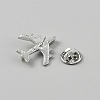 Airplane Alloy Lapel Pin Backs for Backpack Clothes JEWB-WH0044-02A-P-2