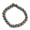 Natural Gold Pyrite/Golden Pyrite Beads Strands G-G459-B01-8mm-3