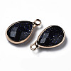 Synthetic Blue Goldstone Pendants G-Q998-033F-3