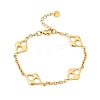 304 Stainless Steel Link Bracelets for Women BJEW-G784-01G-01-4