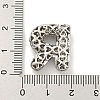 Platinum Plated Brass Micro Pave Cubic Zirconia Pendants KK-L073-001P-R-3