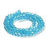 Transparent Electroplate Glass Beads Strands GLAA-F029-2mm-A19-2