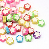 Transparent Flower Acrylic Beads TACR-Q007-02-1