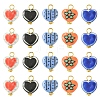 10Pcs 5 Colors Handmade Porcelain Pendants PALLOY-YW00134-1