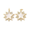 Brass Micro Pave Cubic Zirconia Pendants KK-B083-25B-G-1
