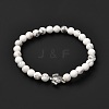 Howlite Stretch Bracelets Set for Women Men Girls Gifts BJEW-JB06711-4