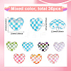 36Pcs UV Plating Opaque Acrylic Beads MACR-SC0001-87-2