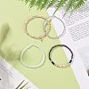 4Pcs 4 Style Natural & Synthetic Mixed Gemstone Round Beaded Stretch Bracelets Set BJEW-JB09082-6