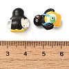 Cartoon Penguin Alloy Enamel European Beads FIND-U008-03G-A-2