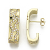 Brass Micro Pave Cubic Zirconia Stud Earrings EJEW-S201-231G-NF-3